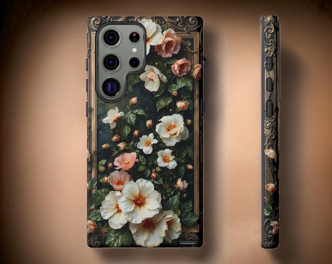 Art Nouveau iPhone Case | Garden floral Nature  Aesthetic| 16 15 14 13 12 11 Pro Max Plus | Birthday Gift Her, Unique Phone Case, Tough