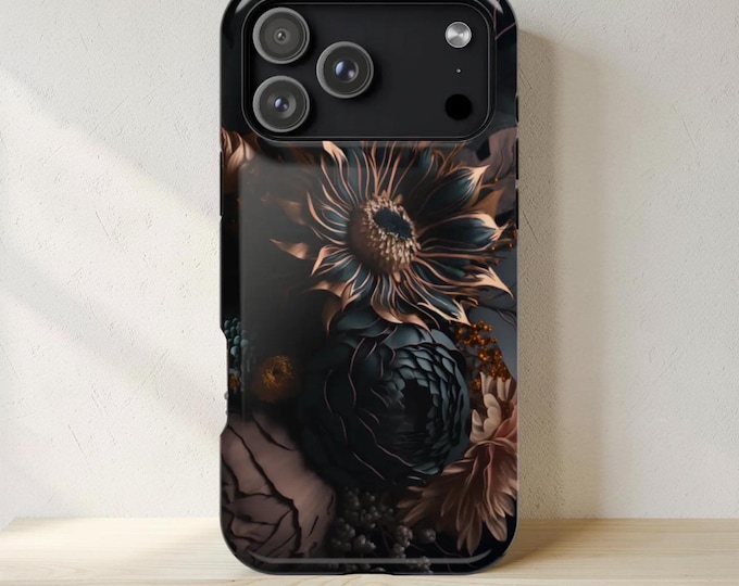 Dark Floral Academia Magnetic iPhone Case 17 16 15 14 : Gothic  Design