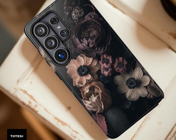 Dark Floral Academia, Moody Goth Winter  Tough Phone Case