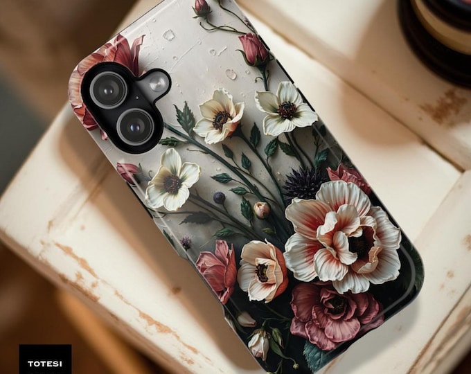 Floral Magnetic Phone Case | Dual Layer Impact-Resistant Protection (MagSafe® Compatible)