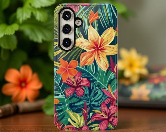 Phone Cases, Summer Tropical Beach Retro Colorful Design, Matte or Glossy, Gift for Her, Samsung S25 S24 iPhone 16-11 Google Pixel, Birthday