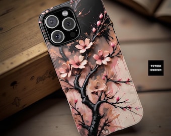 Cherry Blossom Phone Case: Pink Floral Art, Tough Protective Case