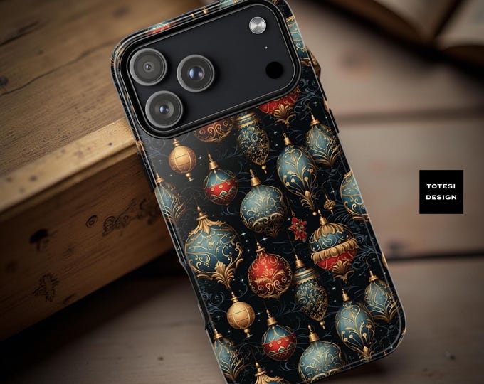 Vintage Christmas Phone Case Festive Winter aesthetic  | Samsung Galaxy S25 S24 S23 S22 S21  | iPhone 17 16 15 14 13 12 11 Pro Max Plus