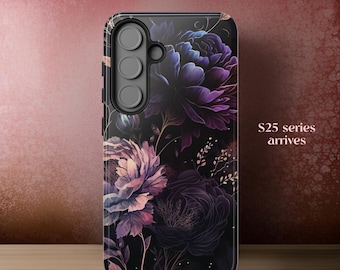 Moody Purple Floral Phone Case | Gothic Romantic Aesthetic