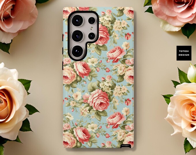 Floral Shabby Chic Phone Case: Dual Layer Tough Case
