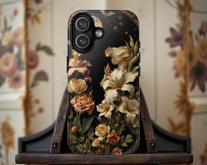 Dark Academia Floral Art Nouveau Phone Case