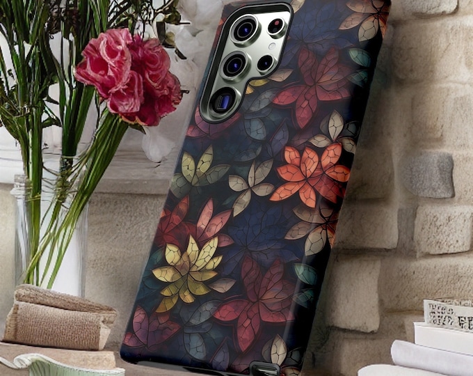 Dark Winter Floral Aesthetic | Samsung Galaxy Tough Case S23 S22 S21 Plus Ultra| ornamental Victorian Gothic | Glossy or Matte