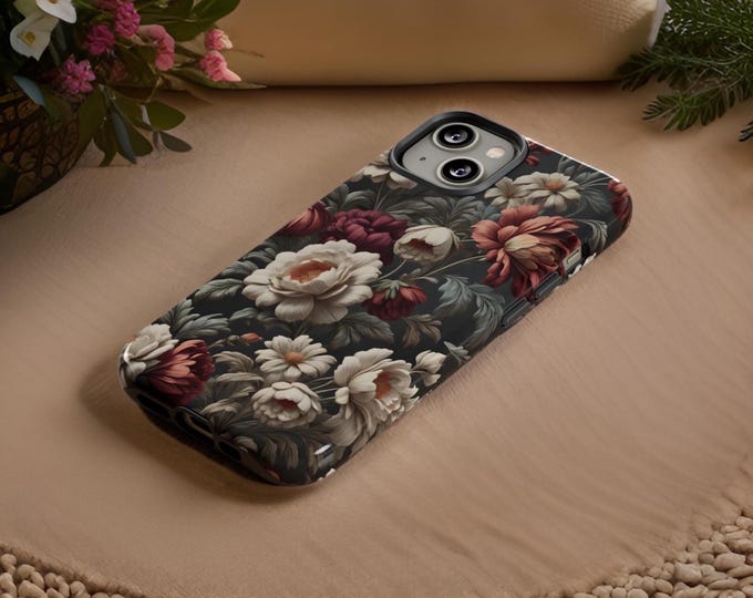 Phone cases her , Unique Victorian floral art Tough Case Samsung Galaxy iPhone Matte Glossy, Pastel Unique S24 S23 16 15 14 13 Pro Max Plus