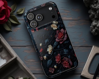 Gothic Floral iPhone Case: Elegant Protective Cover