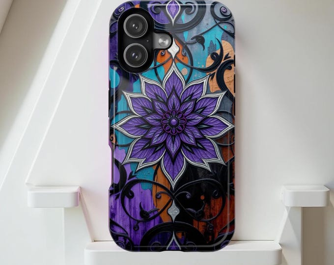 Bohemian Mandala iPhone MagSafe Case: Gothic Floral Magnetic Cover
