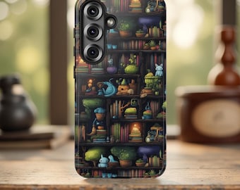 Cute fantasy book library, Samsung Galaxy Tough Case S25 S24 S23 S22 S21 Plus Ultra| Glossy or Matte