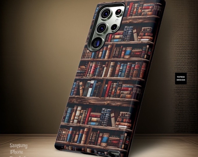 Books Library bookshelf| iPhone 16 15 14 13 12 11 Samsung Galaxy S25 S24 S23 S22 | cute reader gift | Glossy Matte