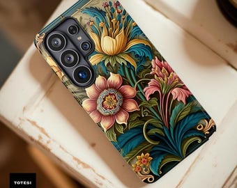 Vintage Floral Phone Case: Chic Boho Tough Cover