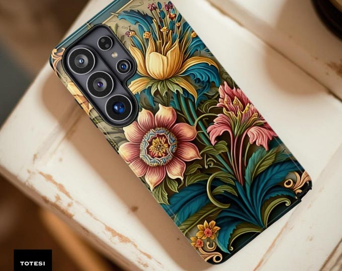 Vintage Floral Phone Case: Chic Boho Tough Cover