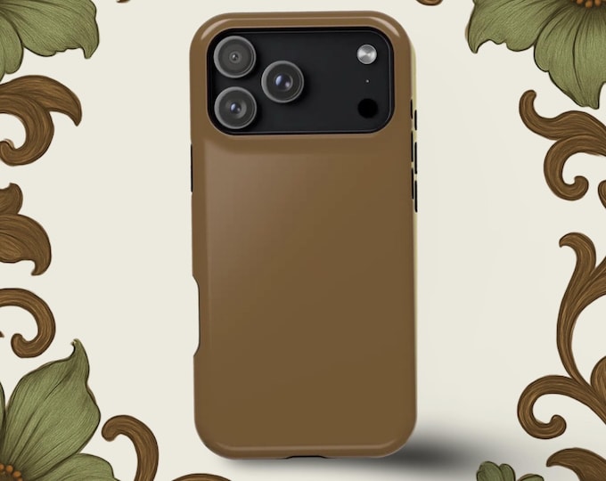 iPhone 17 16 15 Pro Max Plus Air Brown Case: magnetic dual layer impact resistant