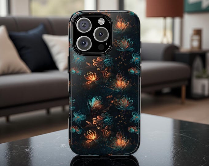 Dark enchanting phone case iPhone Samsung Galaxy Tough Case S24 S23 S22 S21 Plus Ultra|  Wireless Charge lying flat Glossy or Matte