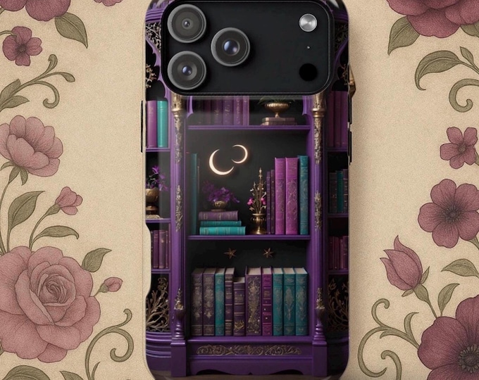 Magnetic Fairytale Bookcase iPhone 17 16 Case: MagSafe, Tough Dual Layer