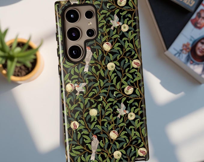 Vintage botanical Nature Samsung Galaxy tough case S25 S24 S23 S22 Plus, Ultra, iPhone 12,13,14 15 16 Pro Max Plus