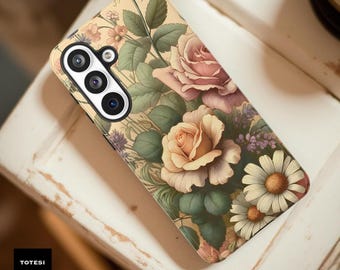 Vintage Garden Floral Phone Case: iPhone, Samsung Botanical Nature Tough Cover
