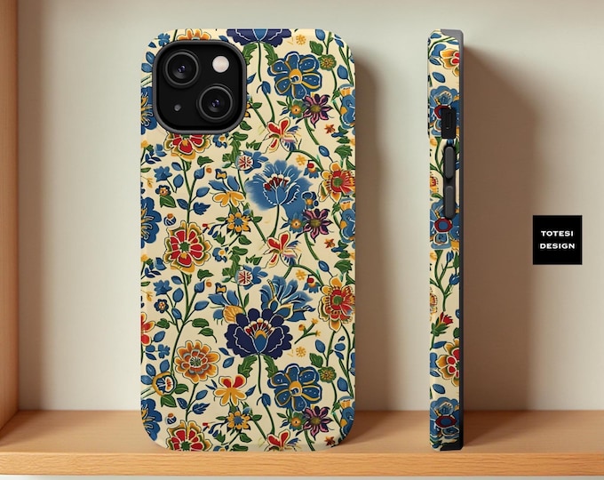 MagSafe iPhone case French flower garden iPhone Case, Tough Cover for iPhone 13 Pro Max Plus, Glossy Matte, French Floral Design, Magnetic -