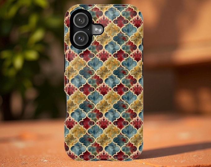 Moroccan vintage boho pattern iPhone MagSafe magnetic case  17 16 15 Pro Max