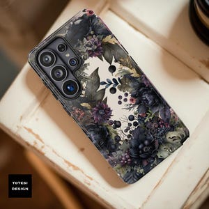 Dark Gothic Floral Tough Phone Case: Vintage Secret Garden
