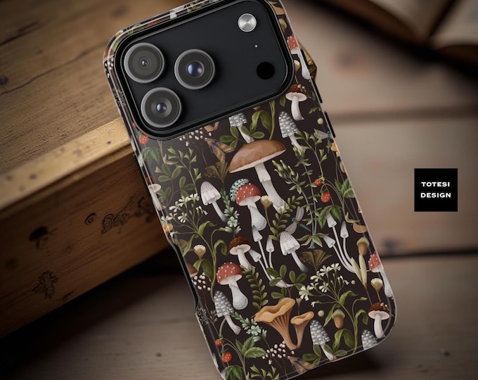 Mushrooms Phone Tough Case  Witchy, Goth, Magic, Shrooms, Cottagecore, Mushrooms, Forest, Wicca