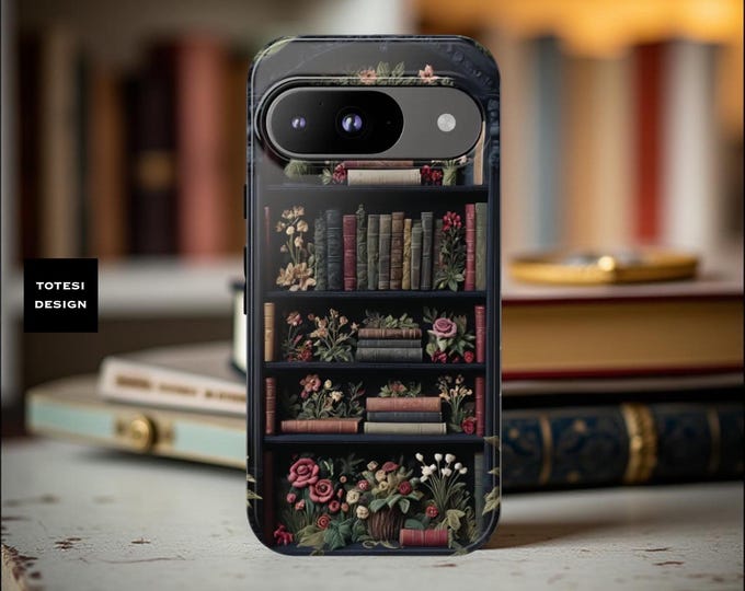 Dark Academia Library Book Phone Cases books bookish cute Google iPhone Samsung tough cases, matte glossy, dual layer