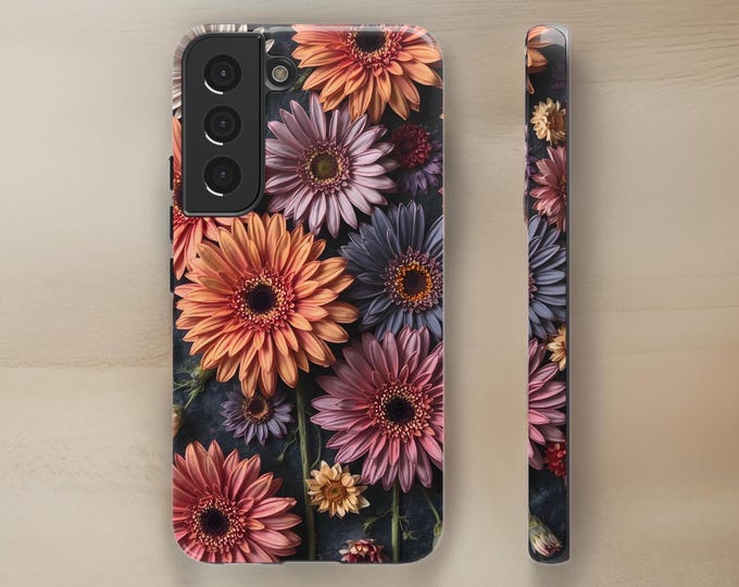 Boho Flowers Samsung S25 S24 S23 S22 Plus Ultra Phone Cases Floral Gerberas Aesthetic Boho modern floral art aesthetic| sturdy iPhone cases