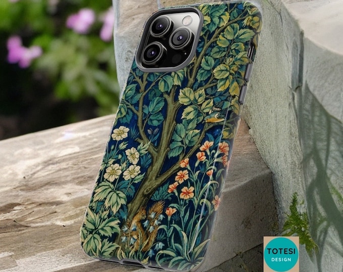 Nature phone case Art Green botanical aesthetic - iPhone Tough Cases 16 15 14 13 12 Peo Max Plus, Samsung S25 S24 S23  Gift for Her