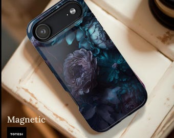Moody Floral Phone Case | Magnetic Impact-Resistant Case