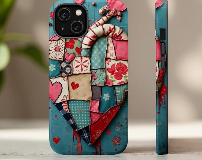 Patched Up Heart Valentines Day Phone Case MagSafe iPhone 17 16 15 14