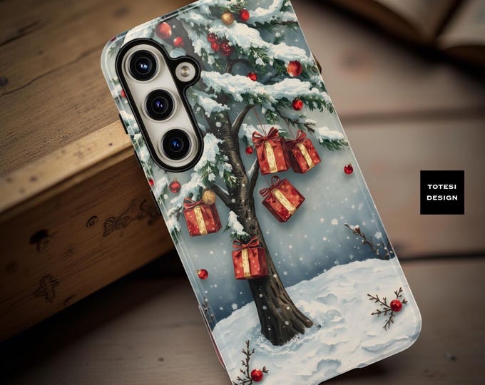Christmas Tree Phone Case: Festive Holiday Design, Impact Resistant iPhone Samsung cover