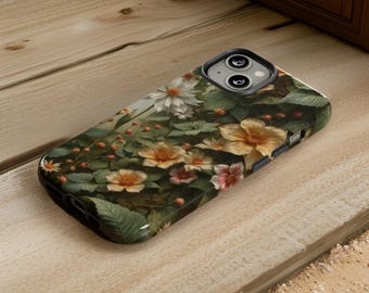 Flower Garden Phone Cases Samsung S25 S24 S23 Unique Art | iPhone tough cases |Art Nouveau style gifts | Protective, nature inspired