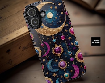 Celestial jewel night sky Samsung Phone Tough Cases S25 S24 S23 S22  iPhone 17 16 15 14 13 12 11