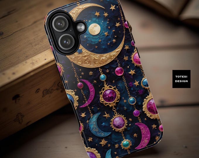 Celestial jewel night sky Samsung Phone Tough Cases S25 S24 S23 S22  iPhone 17 16 15 14 13 12 11
