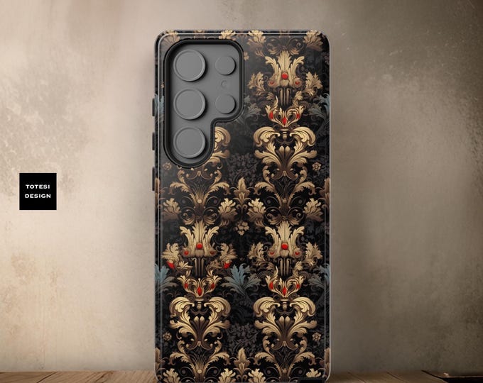 Dark Academia Gothic Victorian Samsung Galaxy Tough Cases | S21, S22, S23 S24 S25 Plus, Ultra| iPhone 16 15 14 13 12 11 Matte or Glossy