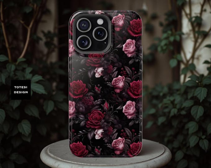 Dark Academia Phone Case, Gothic  Impact Resistant iPhone 16 15 14 12 11 Pro Max, Pro, Plus Glossy or Matte| Winter Holiday Vibe