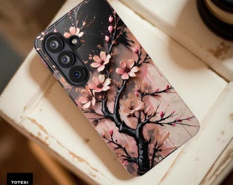 Cherry Blossom Phone Case: Pink Floral Art, Protective iPhone/Samsung S26 S25 Cover