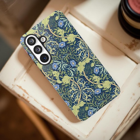 William Morris Botanical Phone Case: Vintage Floral Dual Layer Protection