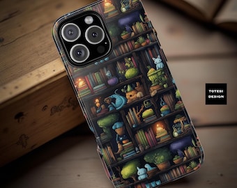 Fantasy Book Library Tough Phone Case: Samsung Galaxy iPhone Tough Cases