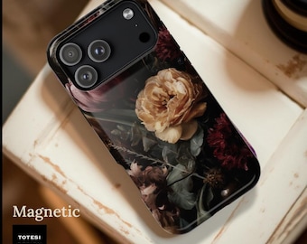 Dark Moody Still Life Flower Art Phone Case | Magnetic Impact-Resistant Case