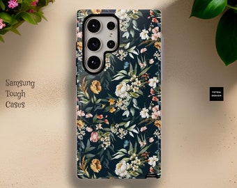 Sturdy Samsung cover Vintage, botanical aesthetic nature, floral, boho  - Samsung Galaxy S25 S24 S23 S22 S21 Plus, Ultra