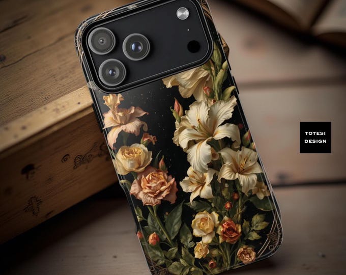 Dark Academia Floral Vintage iPhone 17 16 15 14 Samsung S25 S24 S23 S22