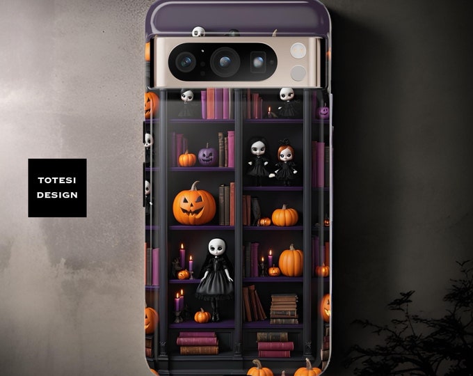 Halloween Cute Gothic dolls Fall Google Pixel Tough Phone Cases 8 7 6 5 Pro Glossy or Matte