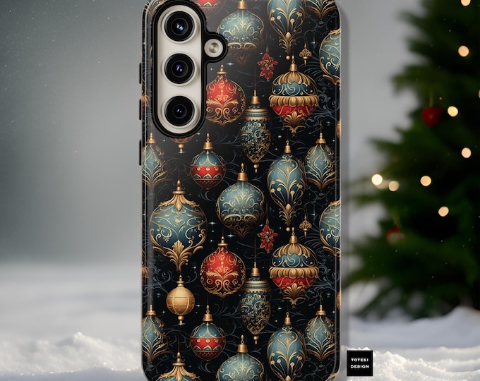 Vintage Christmas Phone Case Festive Winter aesthetic  | Samsung Galaxy S24 S23 S22 S21 Plus ultra | iPhone 16 15 14 13 12 11 Pro Max Plus