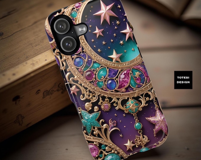 Celestial Bling MagSafe Tough Phone Case: Fantasy Stars