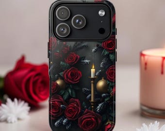 Gothmas Red Rose Floral Phone Case | Tough Case for iPhone & Samsung