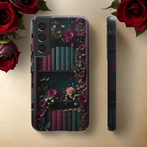 Dark Literary Books Bookcase Aesthetic | Samsung Galaxy Tough Case S24 S23 S22 S21 Plus Ultra| Dark Academia Gothic | Glossy or Matte