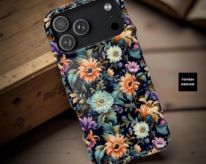Boho Floral iPhone Case: Magnetic Impact Resistant, Glossy or Matte